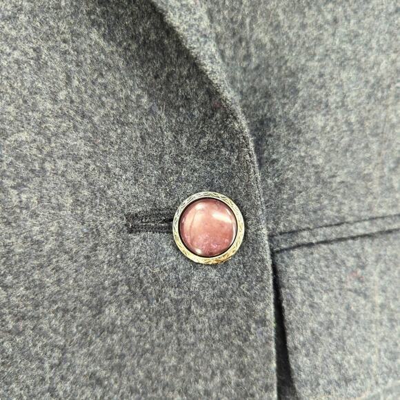 VTG Pendleton Blazer Womens 12 Gray Wool USA Oversized Workwear Career Classic - Picture 8 of 10